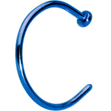 20G 3/8 Blue PVD Implant Grade Titanium Disc Nose Hoop