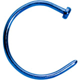 20G 3/8 Blue PVD Implant Grade Titanium Disc Nose Hoop