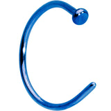20G 3/8 Blue PVD Implant Grade Titanium Disc Nose Hoop