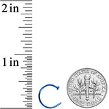 20G 3/8 Blue PVD Implant Grade Titanium Disc Nose Hoop