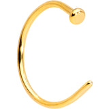 20G 3/8 Gold Tone PVD Implant Grade Titanium Disc Nose Hoop