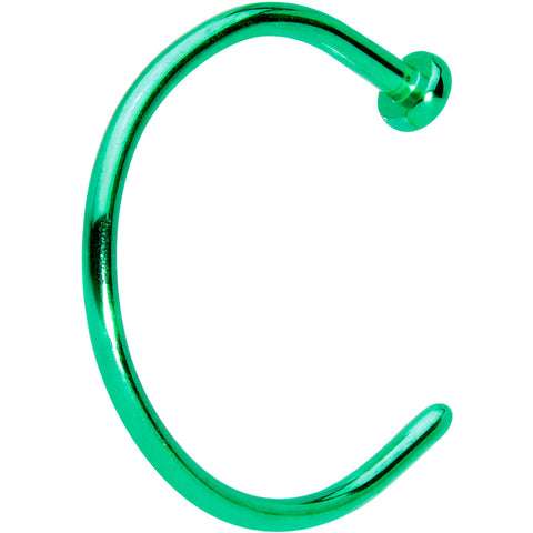 20G 3/8 Green PVD Implant Grade Titanium Disc Nose Hoop