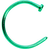 20G 3/8 Green PVD Implant Grade Titanium Disc Nose Hoop