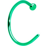 20G 3/8 Green PVD Implant Grade Titanium Disc Nose Hoop