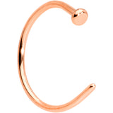 20G 3/8 Rose Gold Tone PVD Implant Grade Titanium Disc Nose Hoop