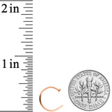 20G 3/8 Rose Gold Tone PVD Implant Grade Titanium Disc Nose Hoop