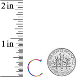 20G 3/8 Rainbow PVD Implant Grade Titanium Disc Nose Hoop