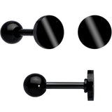 18G Clear CZ Gem Black Heart Cartilage Tragus Set of 8