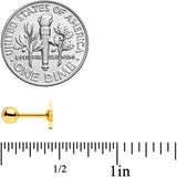 18G Clear CZ Gem Gold Tone Heart Cartilage Tragus Set of 8