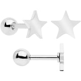 18G Clear CZ Gem Heart Cartilage Tragus Set of 8