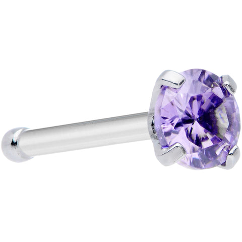 20G 1/4 Purple 3mm Gem Nose Bone