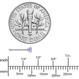 20G 1/4 Purple 3mm Gem Nose Bone