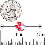 14G Brown Nautical Angelfish Industrial Barbell 38mm