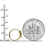 20G 5/16 Gold Tone Green Heart Shamrock St Patricks Day Nose Hoop