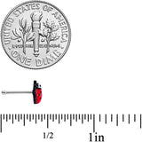 20G 1/4 Red Insect Ladybug Nose Bone