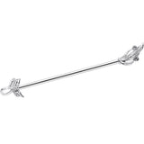 14G Clear Gem Elegant Swirl Industrial Barbell 38mm