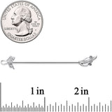 14G Clear Gem Elegant Swirl Industrial Barbell 38mm