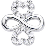 20G 5/16 Clear Gem Heart Shamrock St Patricks Day Nose Hoop