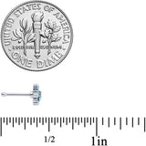 20G 1/4 Aqua CZ Gem Sassy Snowflake Christmas Nose Bone