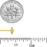 20G 1/4 Blue CZ Gold Tone Snowflake Christmas Nose Bone