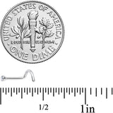 18G Clear 2mm Grade 23 Titanium Press Fit Left Nose Ring Screw