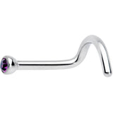 18G Hot Pink 2mm Grade 23 Titanium Press Fit Left Nose Ring Screw