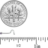 18G Hot Pink 2mm Grade 23 Titanium Press Fit Left Nose Ring Screw