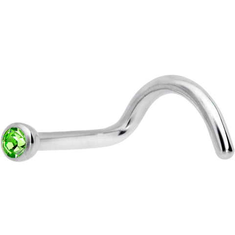 18G Green 2mm Grade 23 Titanium Press Fit Left Nose Ring Screw
