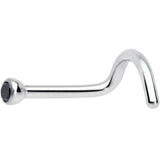 18G Black 2mm Grade 23 Titanium Press Fit Left Nose Ring Screw