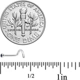 18G Black 2mm Grade 23 Titanium Press Fit Left Nose Ring Screw