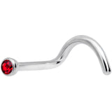 18G Red 2mm Grade 23 Titanium Press Fit Left Nose Ring Screw