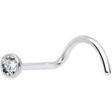 20G Clear 2.5mm Grade 23 Titanium Press Fit Left Side Nose Screw