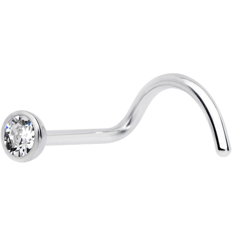 20G Clear 2.5mm Grade 23 Titanium Press Fit Left Side Nose Screw