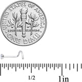 20G Clear 2.5mm Grade 23 Titanium Press Fit Left Side Nose Screw