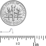 20G Clear 1.5mm Grade 23 Titanium Press Fit Left Side Nose Screw