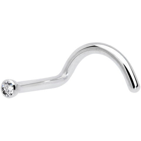 18G Clear 1.5mm Grade 23 Titanium Press Fit Left Side Nose Screw