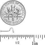 18G Clear 1.5mm Grade 23 Titanium Press Fit Left Side Nose Screw