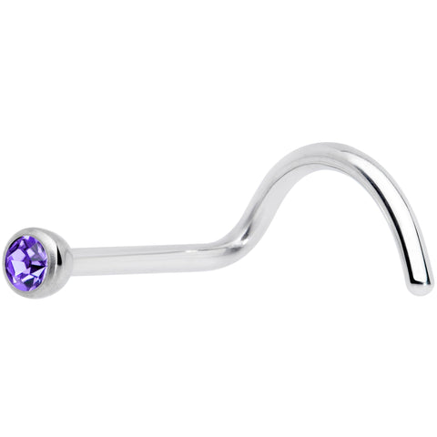 20G Purple 2mm Grade 23 Titanium Press Fit Left Side Nose Screw