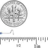 20G Blue 2mm Grade 23 Titanium Press Fit Left Side Nose Screw