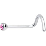 20G Pink 2mm Grade 23 Titanium Press Fit Left Side Nose Screw