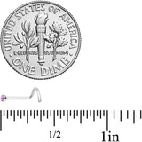 20G Pink 2mm Grade 23 Titanium Press Fit Left Side Nose Screw