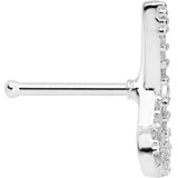 20G 1/4 Clear CZ Gem Shear Scissors Nose Bone