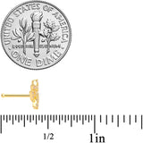 20G 1/4 Clear CZ Gem Gold Tone Lotus Flower Nose Bone