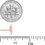 20G 1/4 Clear CZ Gem Rose Gold Tone Lotus Flower Nose Bone