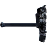 20G 1/4 Clear CZ Gem Black Lotus Flower Nose Bone
