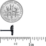 20G 1/4 Clear CZ Gem Black Lotus Flower Nose Bone