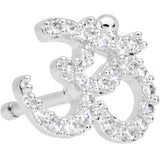 20G 1/4 Clear CZ Gem Amazing Om Nose Bone