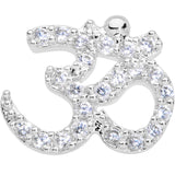 20G 1/4 Clear CZ Gem Amazing Om Nose Bone