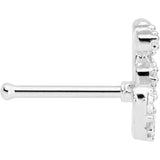 20G 1/4 Clear CZ Gem Amazing Om Nose Bone