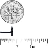 20G 1/4 Clear CZ Gem Black Amazing Om Nose Bone